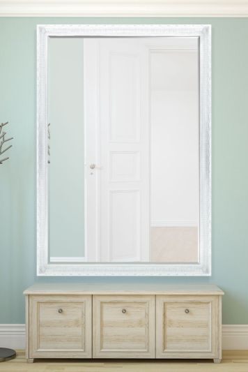 Fenton Vintage White Antique Design Large Leaner Mirror 203 x 142 CM