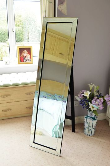 Modern Venetian Bathroom Free Standing Cheval Dress Mirror 5Ft X 1Ft3