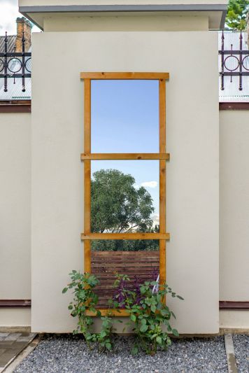 The Trellis Garden Mirror - Large Wooden Wall Fence or Leaner Mirror 71" X 25" (180CM X 64CM). Scandinavian Spruce Wood