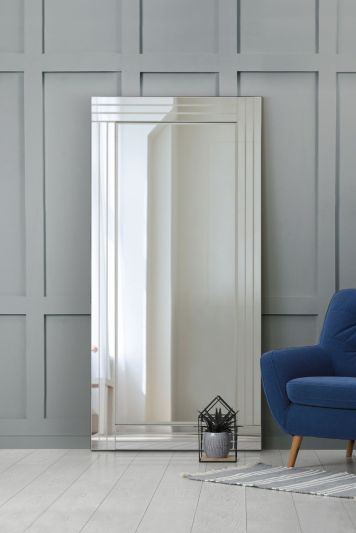 Oakley All Glass Triple Edge Bevelled Full Length Mirror 174 x 85 CM