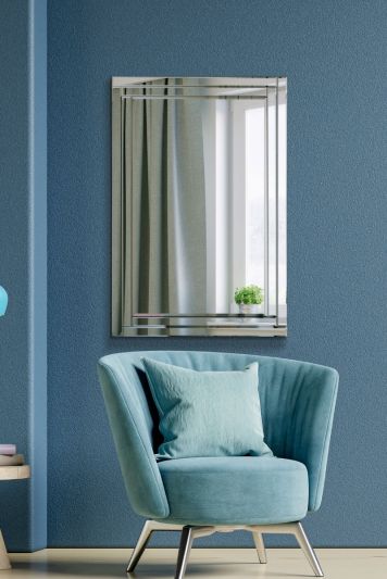 Luxford All Glass Bevelled Large Dress Mirror 120 x 80 CM