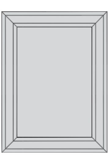 Langley All Glass Modern Bevelled Large Wall Mirror 144 x 115.5 CM