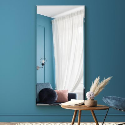 The Moderni - All Glass Modern Bevelled  Wall or Leaner Mirror 59" X 24" (150x60CM)