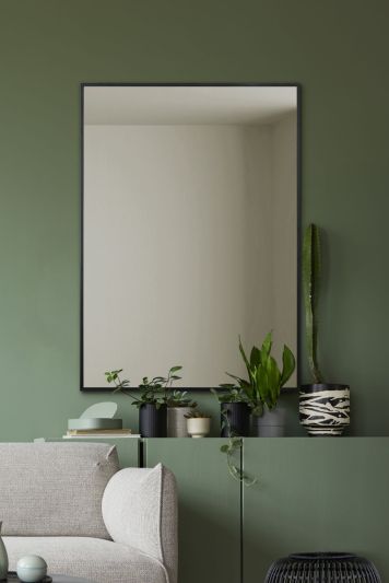 The Artus - Black Aluminium Edged Wall Mirror 28" X 20" (70CM X 50CM)