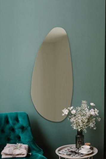 The Lacuna - Frameless Pond Wall Mirror 36" X 16" (90 x 40cm)