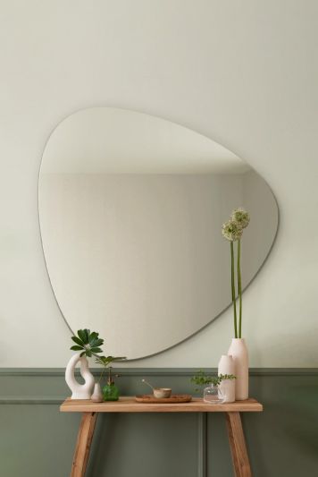 The Lapis - Frameless Pebble Pond  Wall Mirror 43" X 37" (110x95CM)