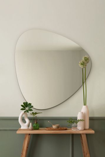 The Lapis - Frameless Pebble Pond  Wall Mirror 32" X 24" (80x60CM)