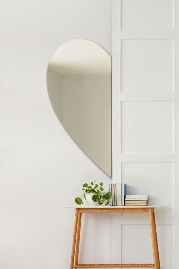 The Lunae - Frameless Semi Wing Wall Mirror 39" X 20" (100 x 50CM) LEFT