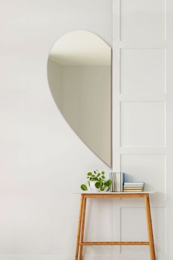The Lunae - Frameless Semi Wing Wall Mirror 47" X 24" (120 x 60CM) LEFT