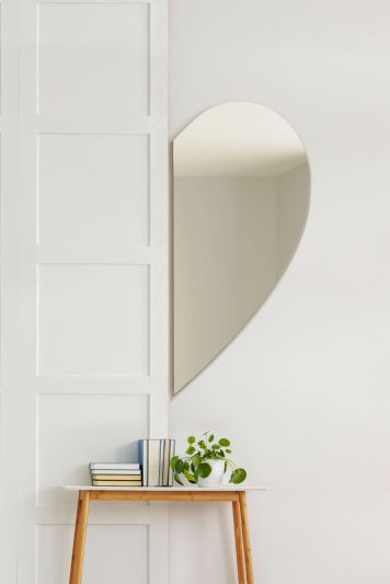 The Lunae - Frameless Semi Wing Wall Mirror 39" X 20" (100 x 50CM) RIGHT
