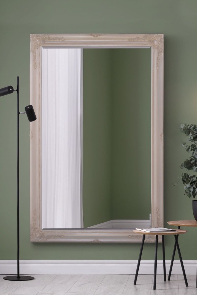Large Ivory Shabby Chic Ornate Cream Big Wall Mirror 5Ft6 X 3Ft6 167cm ...