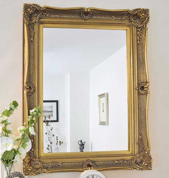 Large Gold Antique Style Wall Mirror, 5ft X 4ft Mirror