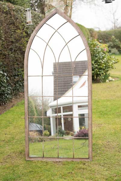 Large Metal Arched Rustic Outdoor, Large Gothic Garden Mirrors