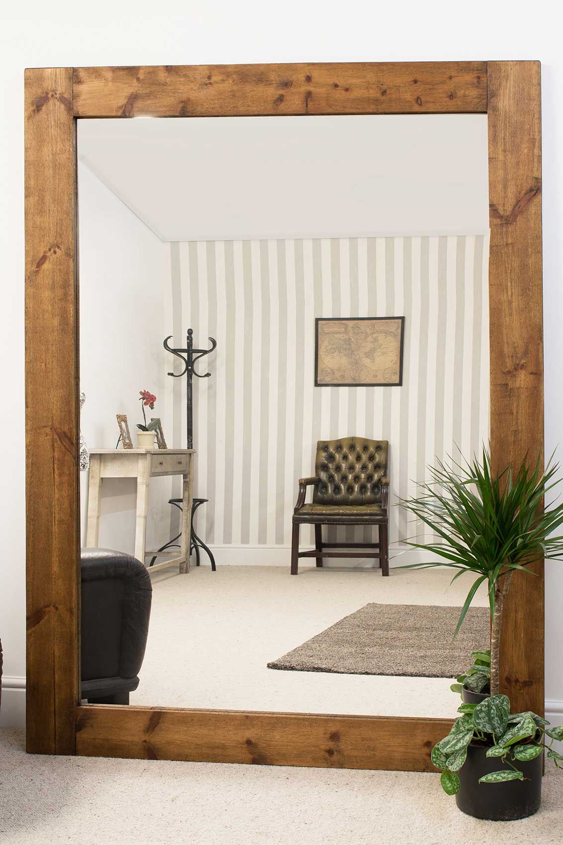 Large Solid Wood Frame Wall Mounted, How To Frame A Huge Mirror