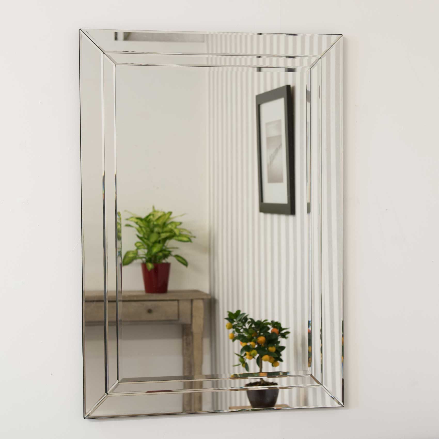 Cranbury All Glass Large Wall Mirror 100 x 70 CM