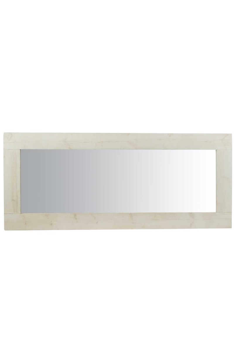 White Solid Wood Full Length Dress Mirror 6Ft10 X 2Ft10 Rectangle