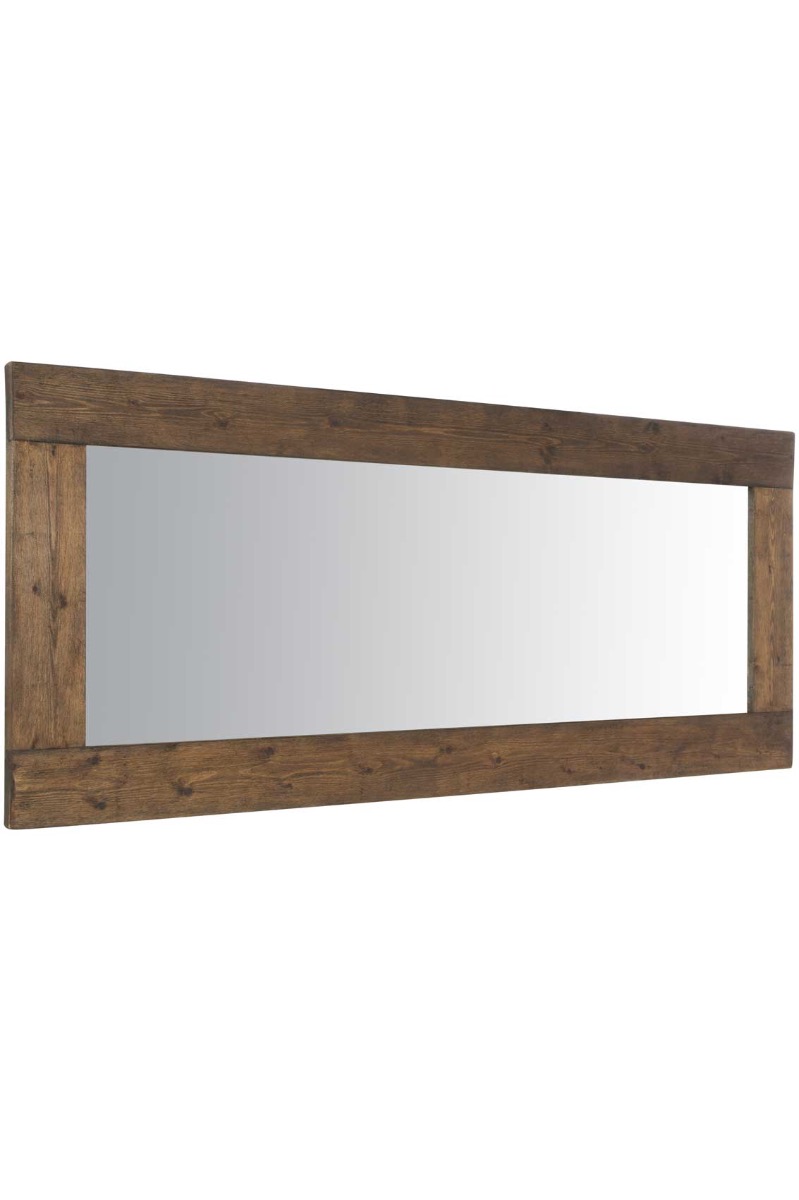 Extra Large Solid Rustic Natural Wood Wall Mirror 6Ft10 X 2Ft10 208cm X