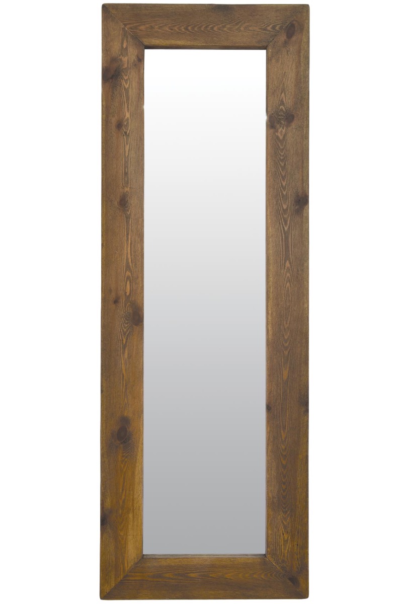 Large Natural Solid Wood Full length Dressing Long Wall Mirror 142cm X