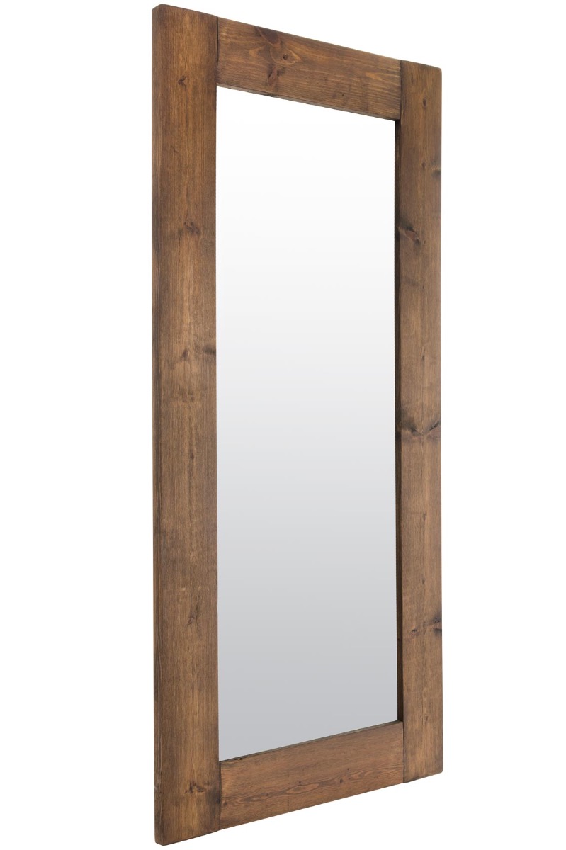 Large Natural Full Length Long Leaner Wood Wall Mirror 6Ft X 3Ft 179cm
