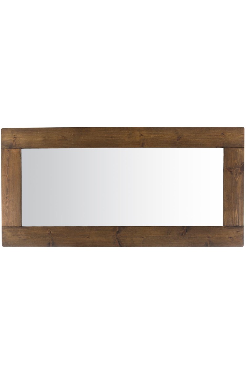Large Natural Solid Wood Wall/Leaner Mirror 6Ft X 3Ft (179cm X 87cm