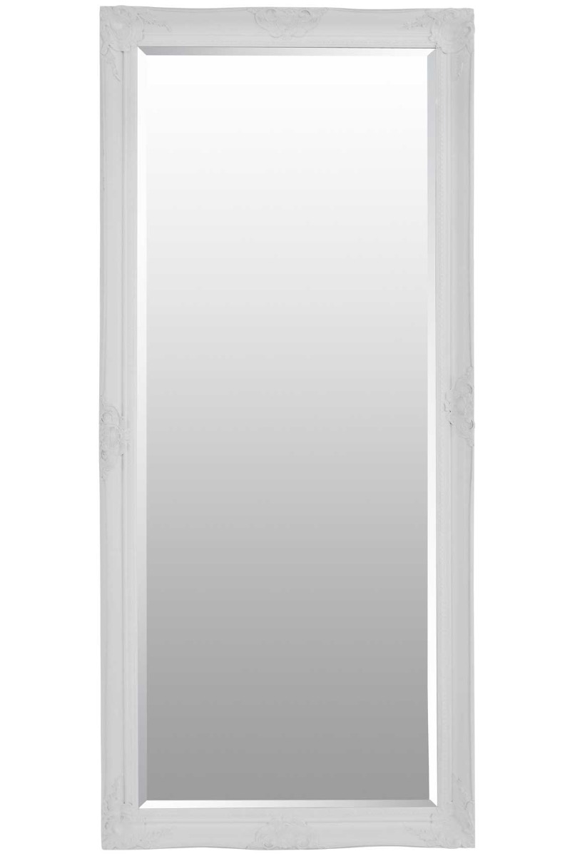 Large White Bevelled Full Length Long Leaner Floor Wall Mirror
