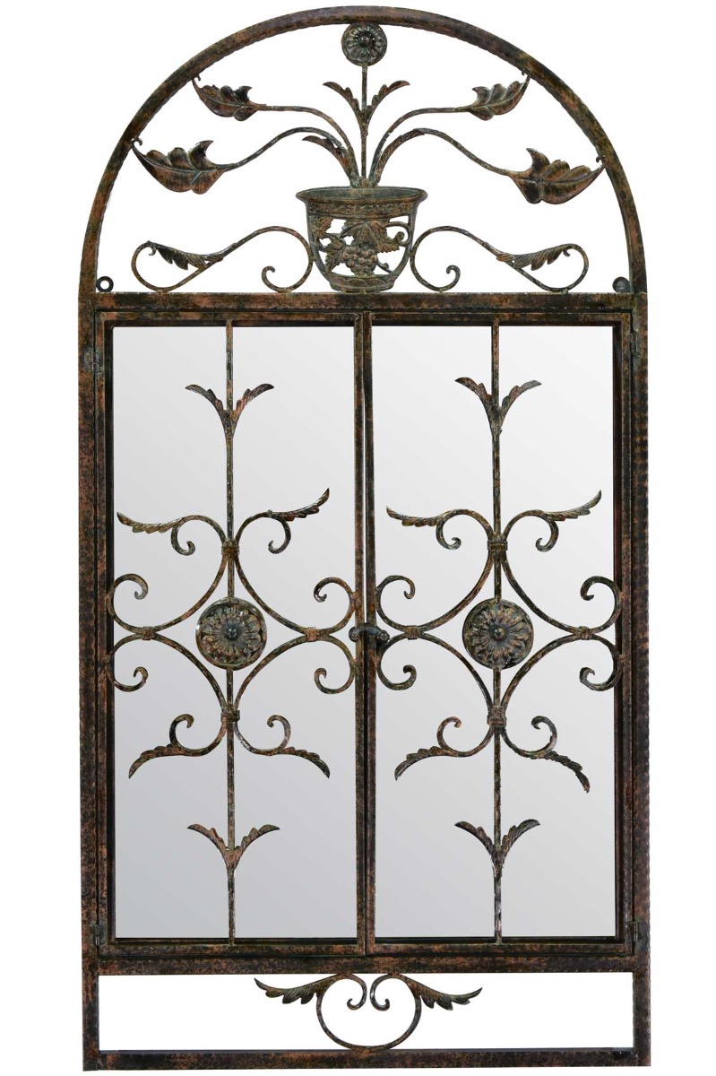 Large Scroll Shabby Chic Home & Garden Outdoor Wall Mirror 4Ft3*4Ft4