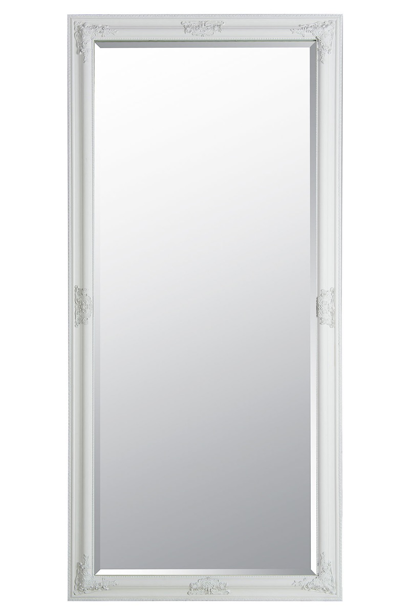 Large White Full Length Wall Mounted Leaner Mirror 5ft3 x 2ft5 160cm x