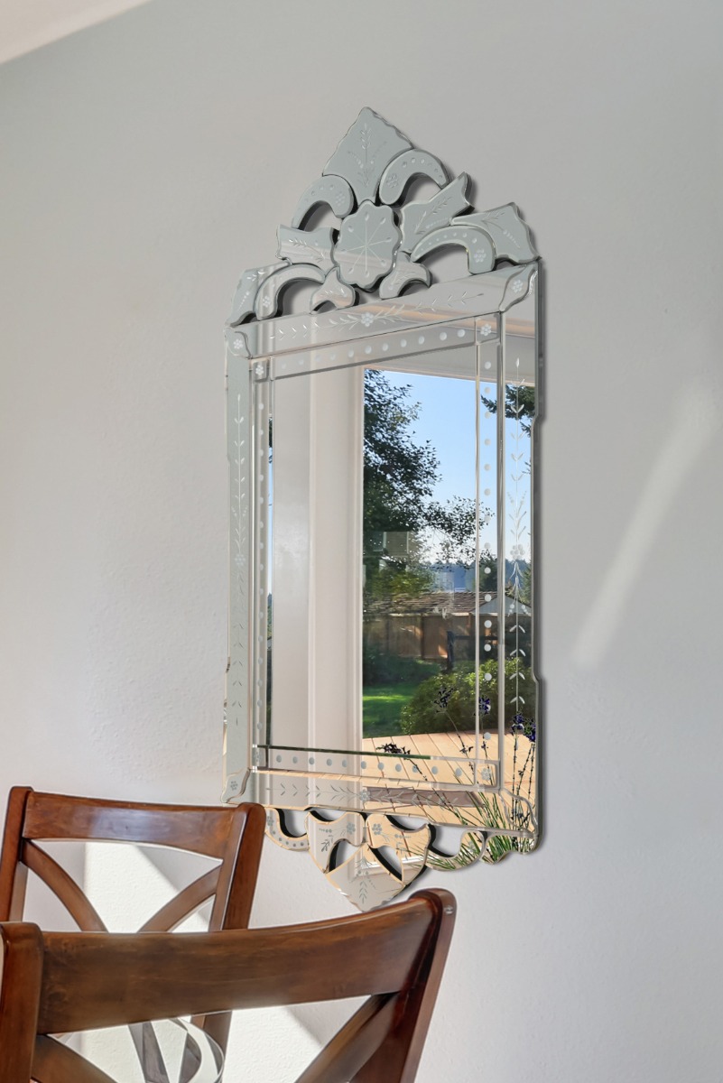 Large Antique Style Art Deco Wall Mirror 4Ft X