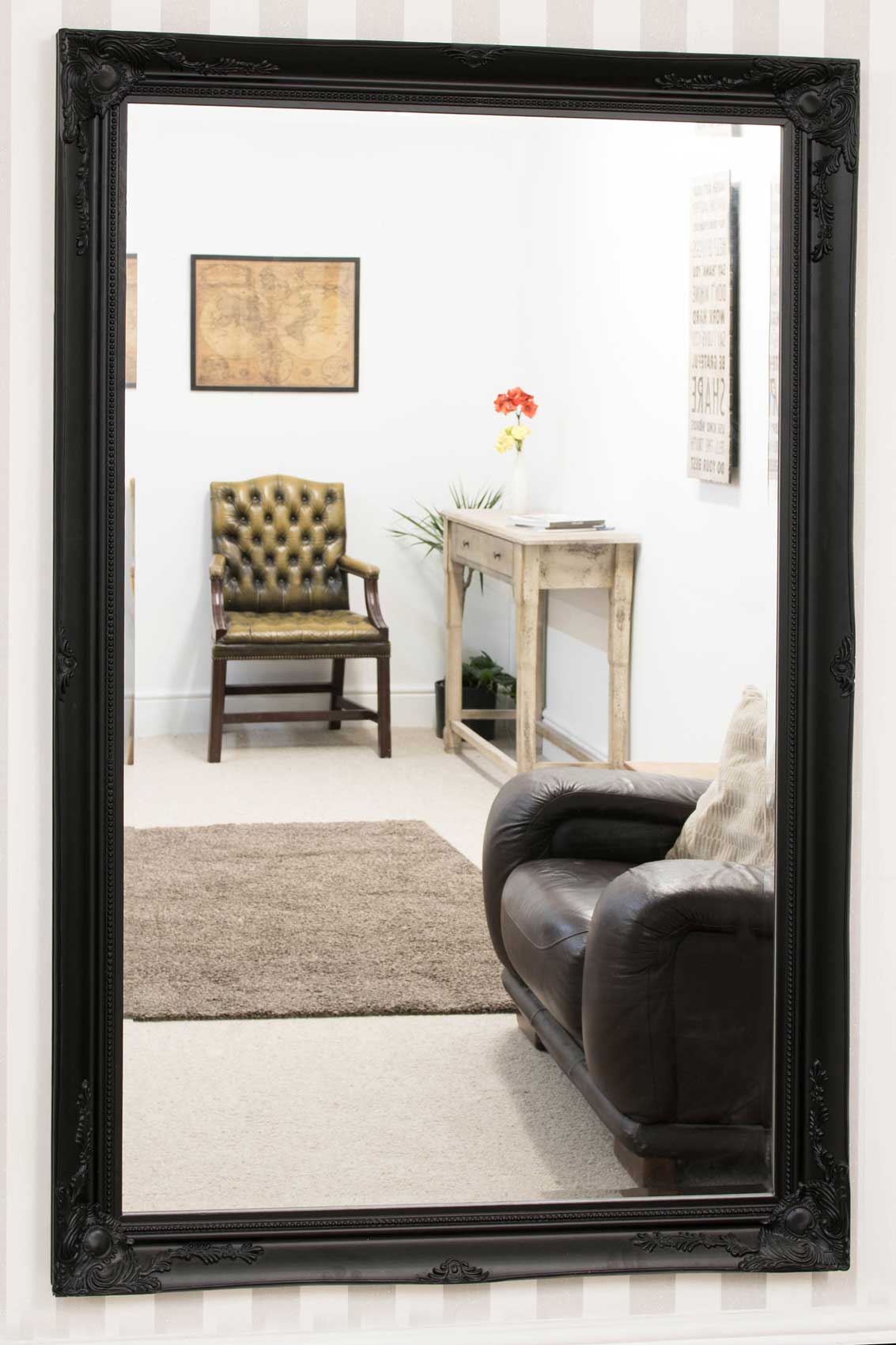 Extra Large Antique Black Mirror Full Length Long Wall Wood 170cm X 109cm eBay Extra Large Antique Black Mirror Full Length Long Wall Wood 170cm X 109cm eBay