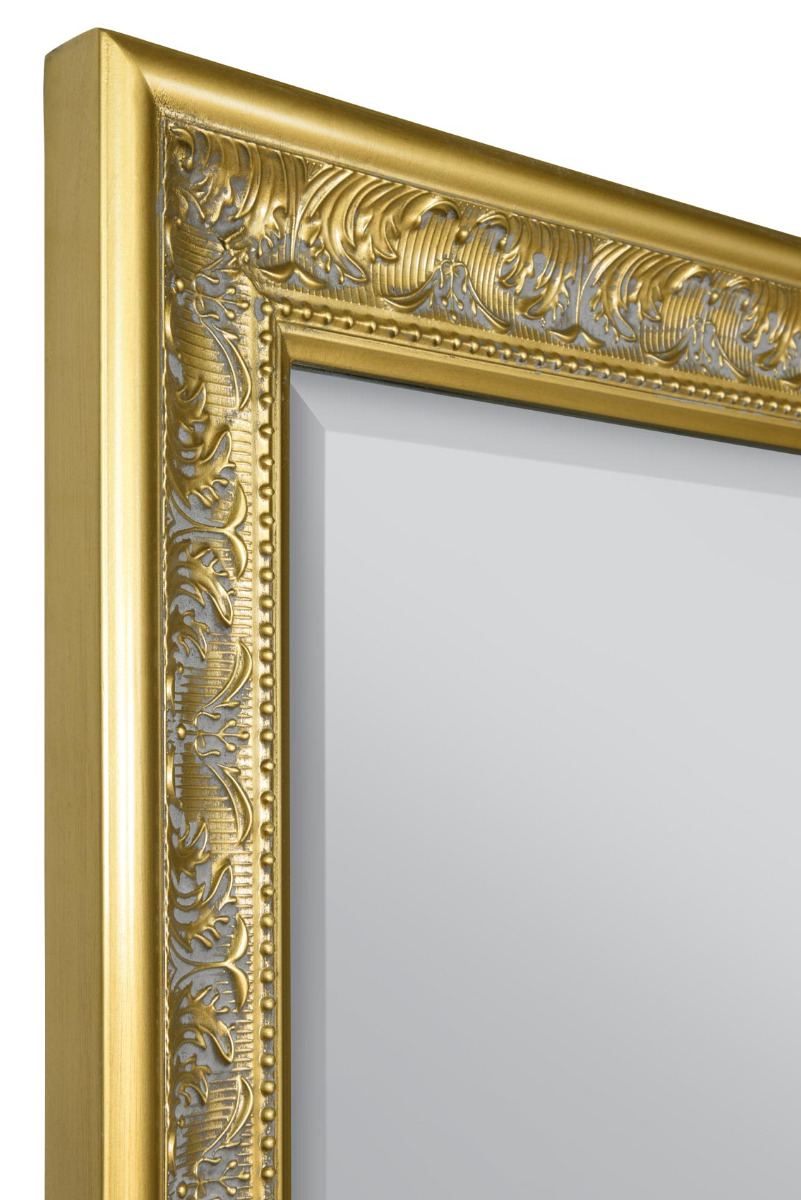 Large Shabby Full Length Leaner Long Gold Wall Mirror 5Ft4 X 2Ft5 163cm